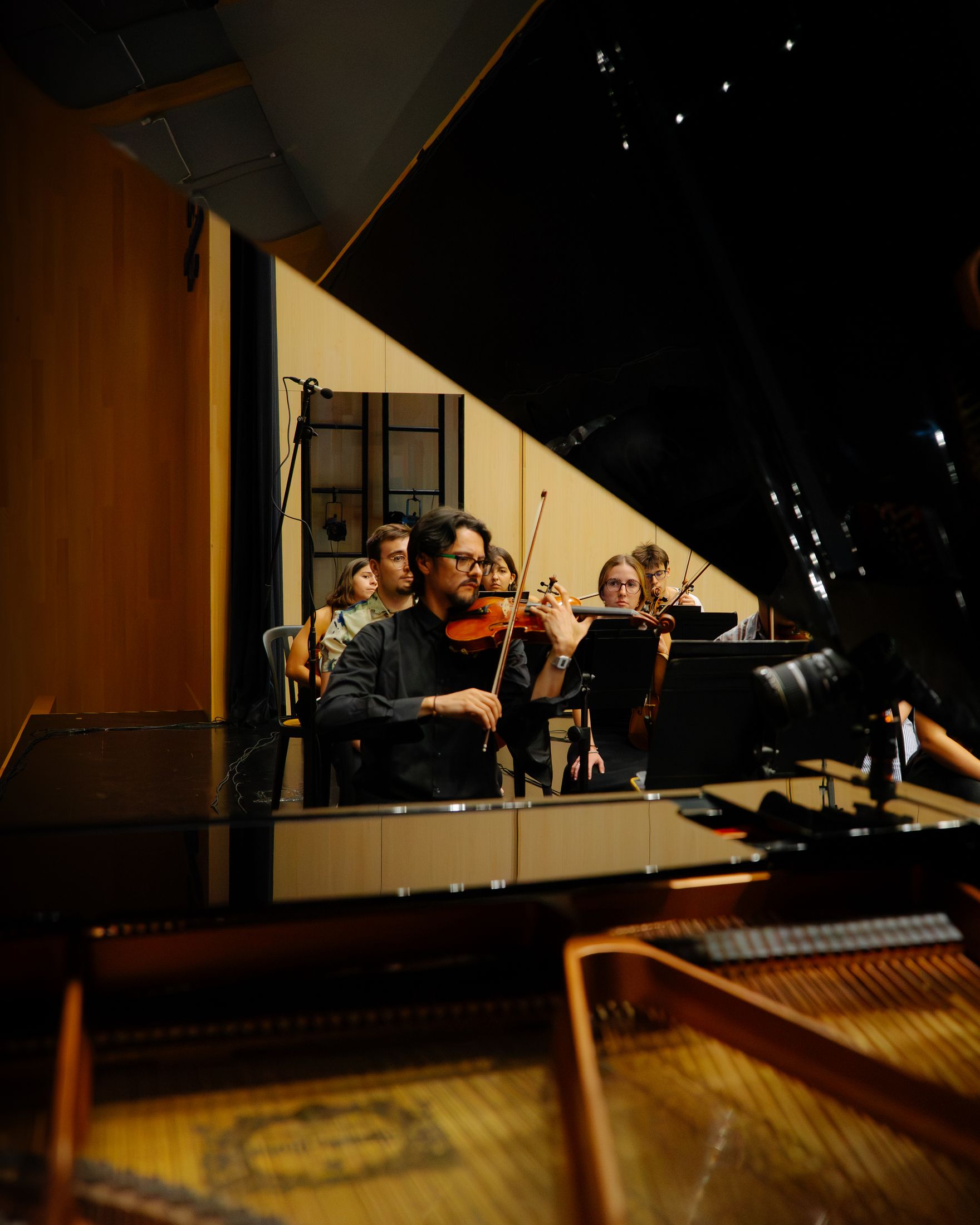 Orquesta vista desde el piano